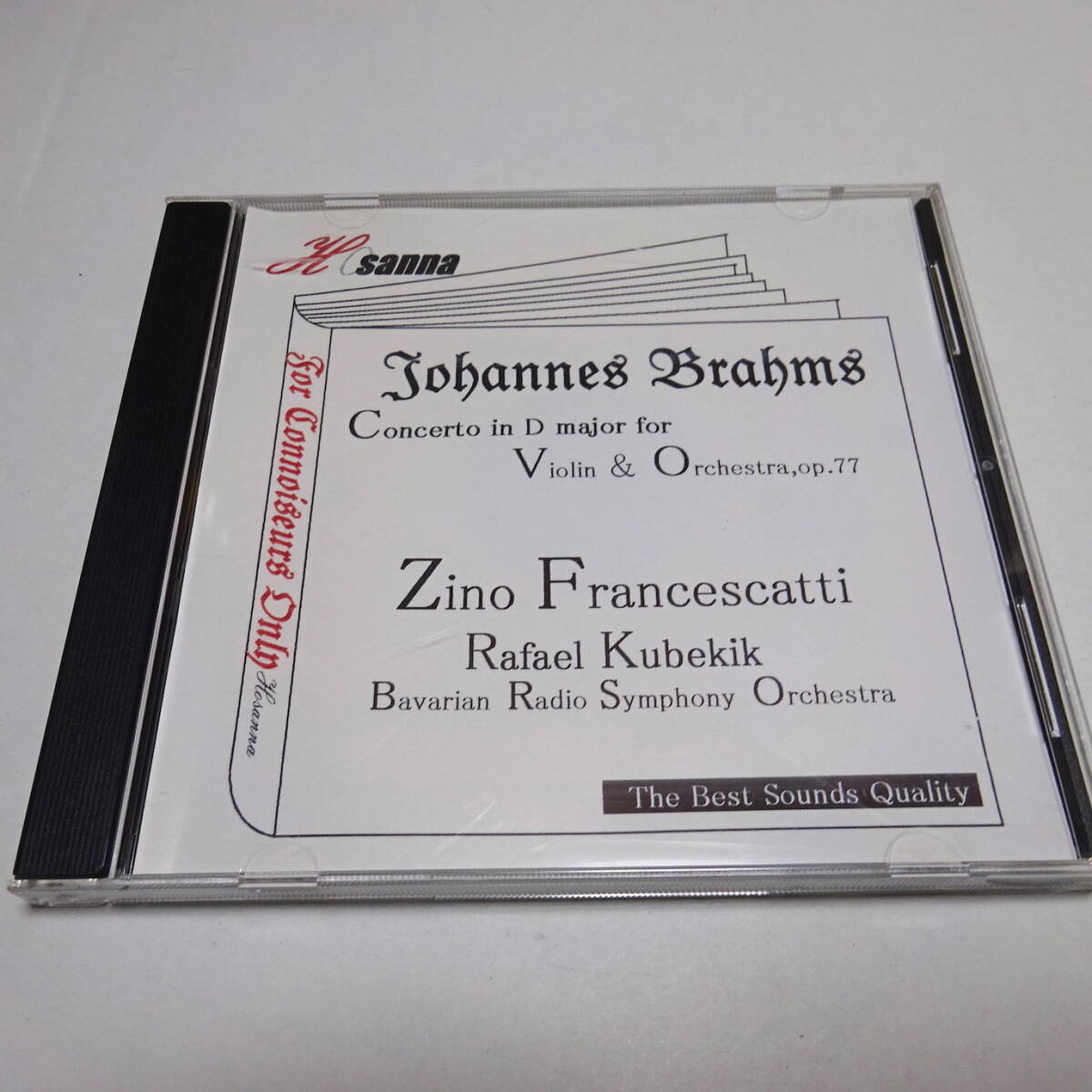 CD-R盤/Hosanna「ブラームス：ヴァイオリン協奏曲 ニ長調 作品77」フランチェスカッティ＆クーベリック _画像1
