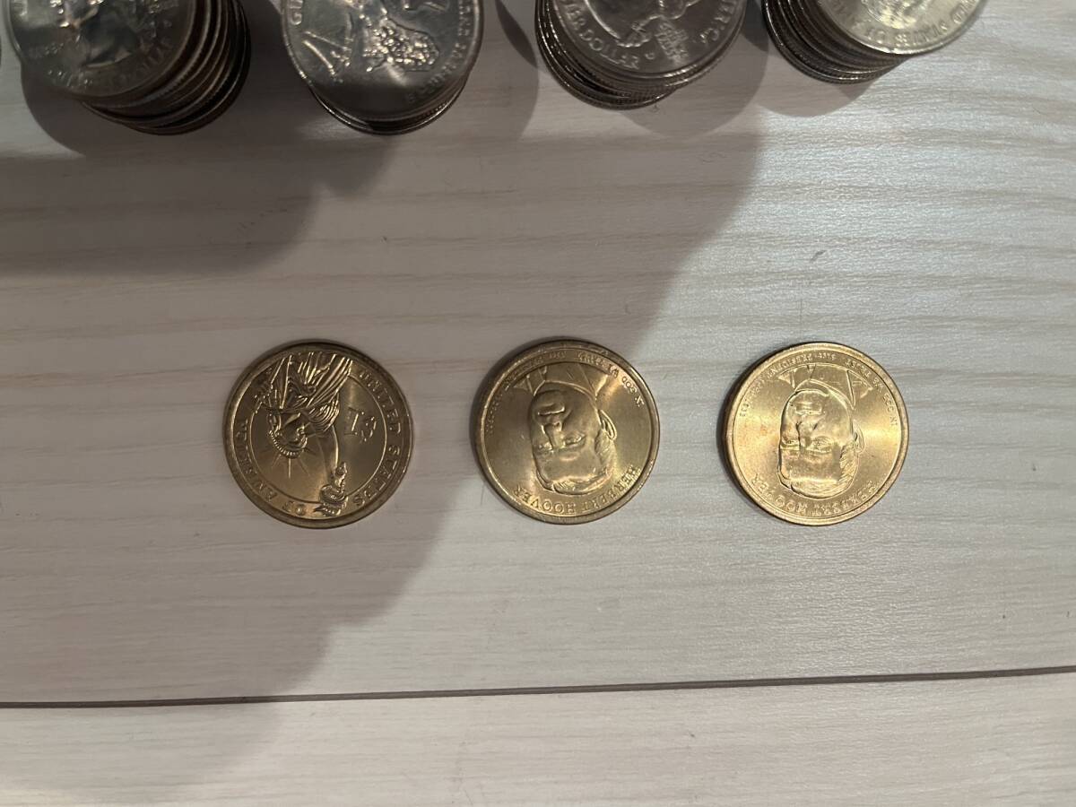 ■送料無料■アメリカ 1ドル硬貨3枚 州デザイン25セントコイン77枚 珍しい5セントコイン3枚 珍しい1セントコイン1枚_画像2