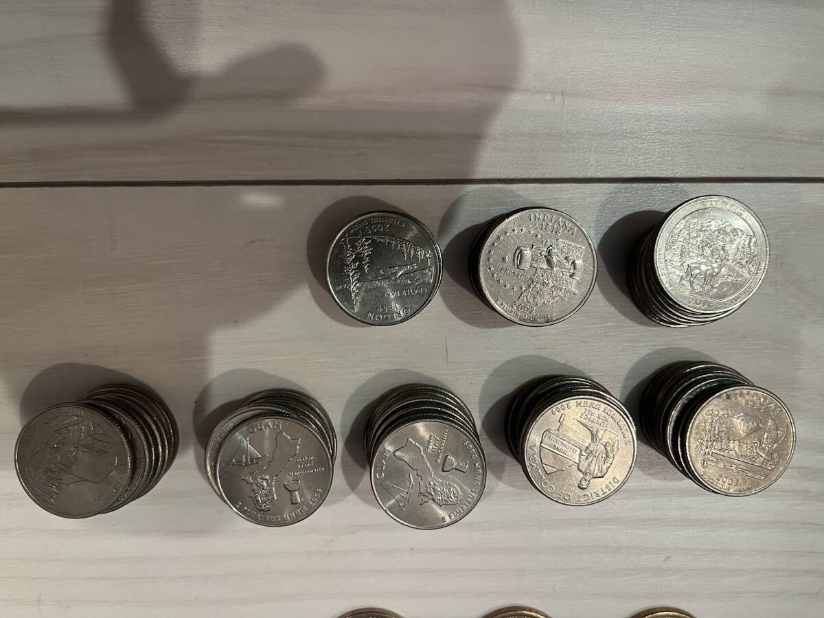 ■送料無料■アメリカ 1ドル硬貨3枚 州デザイン25セントコイン77枚 珍しい5セントコイン3枚 珍しい1セントコイン1枚_画像3