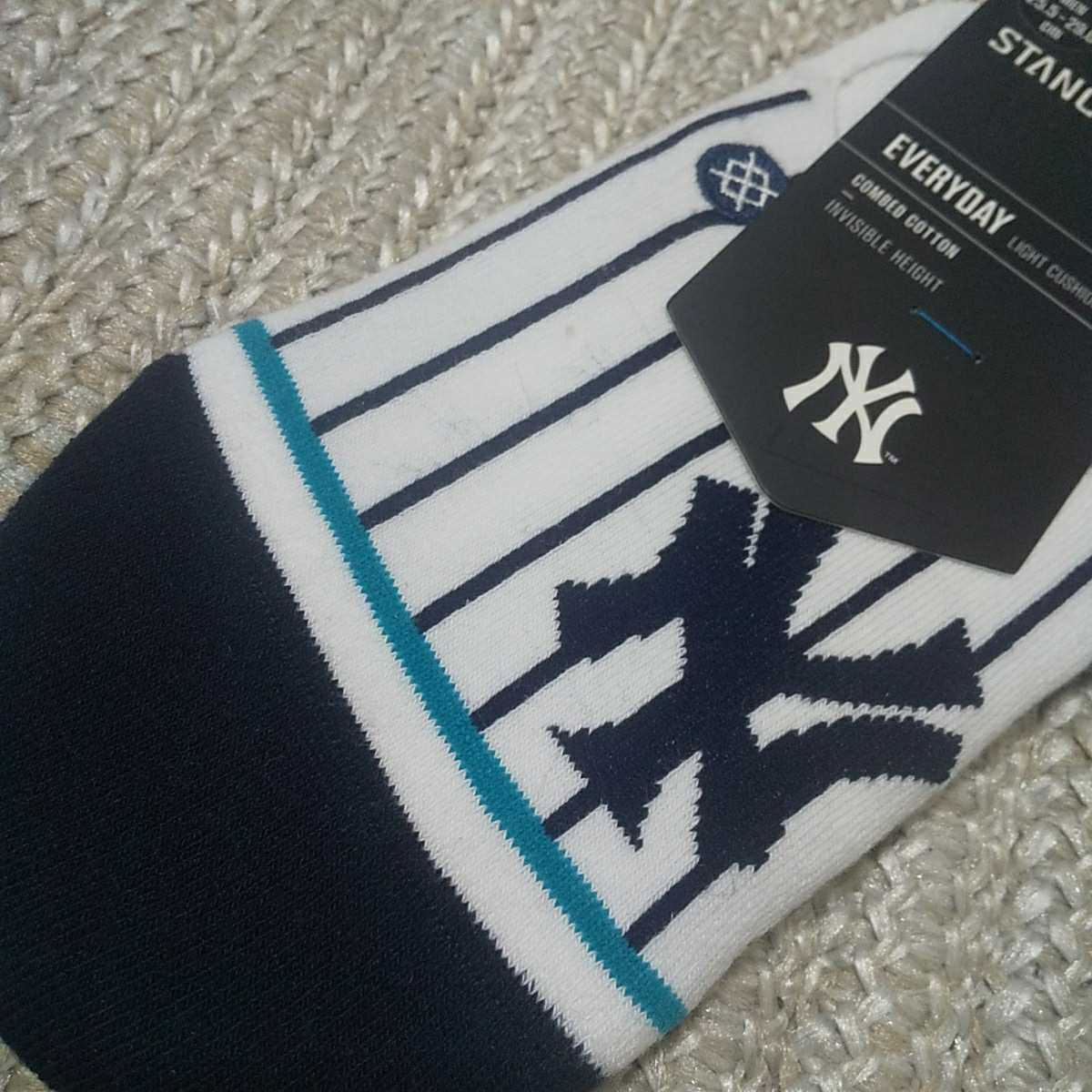 新品 未使用 STANCE MLB コラボ カバーソックス ニューヨークヤンキース NY L 25.5-29cm メジャーリーグ スタンス ソックス 靴下の画像2