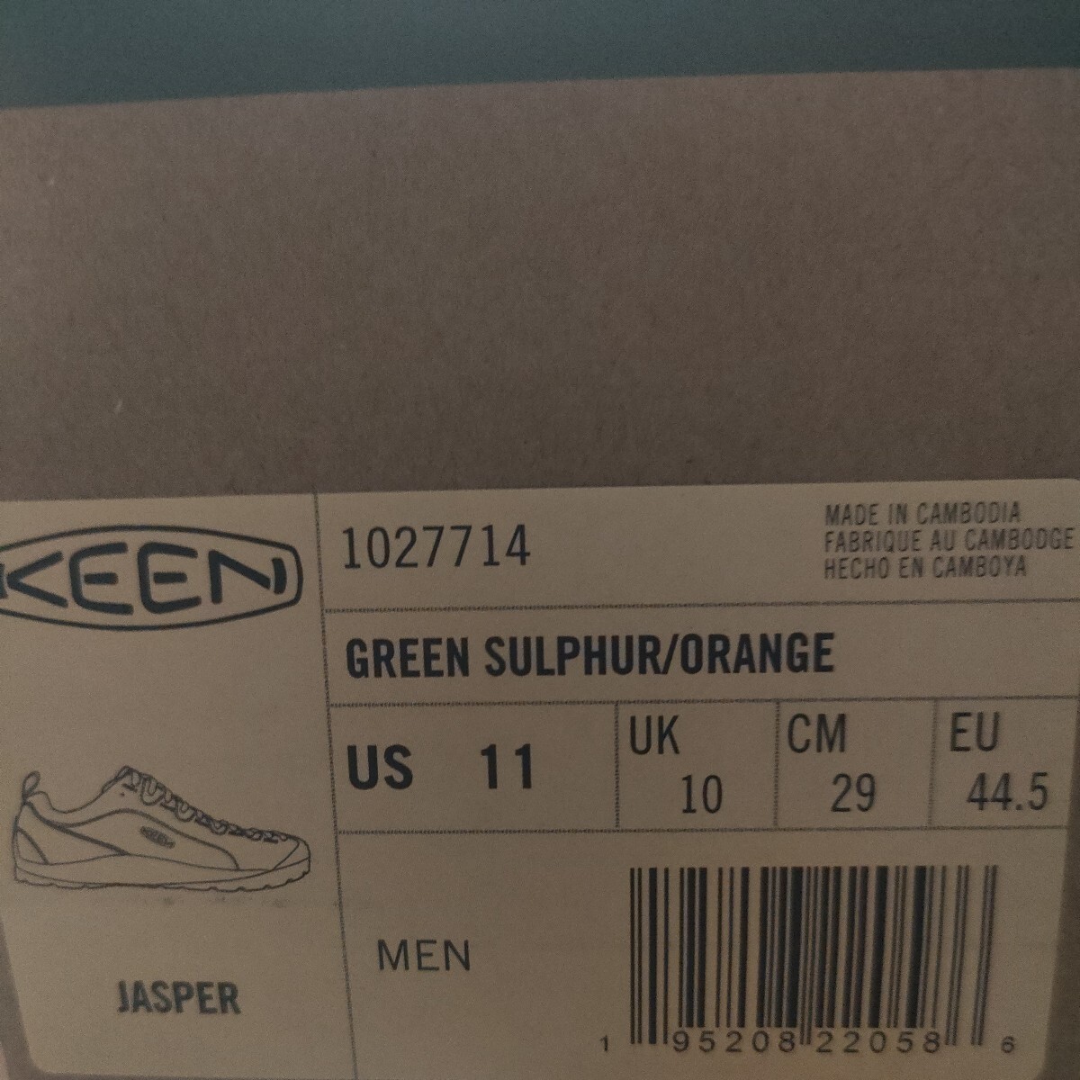  new goods regular price 15180 KEEN JASPER jasper 29cm US11 key n sneakers men's yellow orange regular goods outdoor 