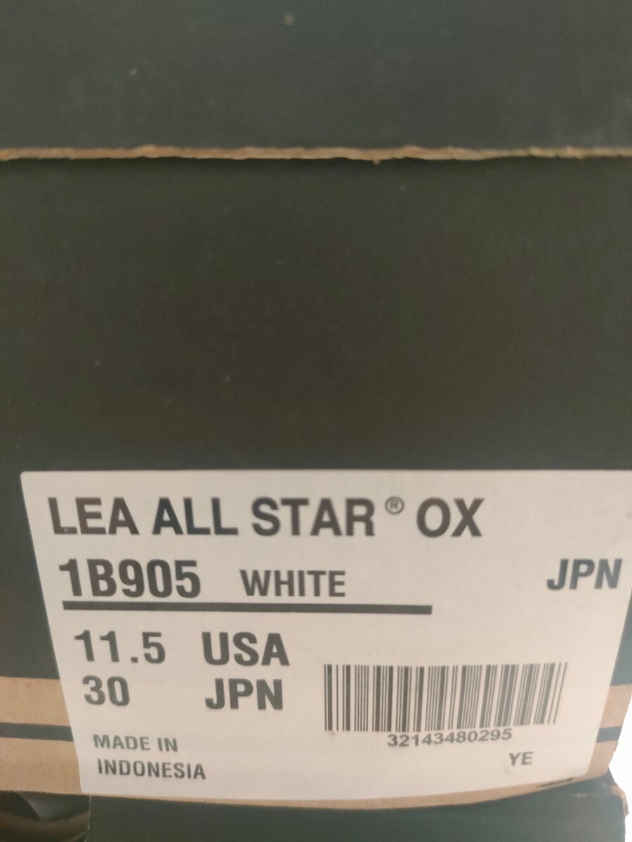 新品 未使用 CONVERSE ALL STAR OX レザー ホワイト 白 30cm コンバース オールスター メンズ 正規品 スニーカー_画像8