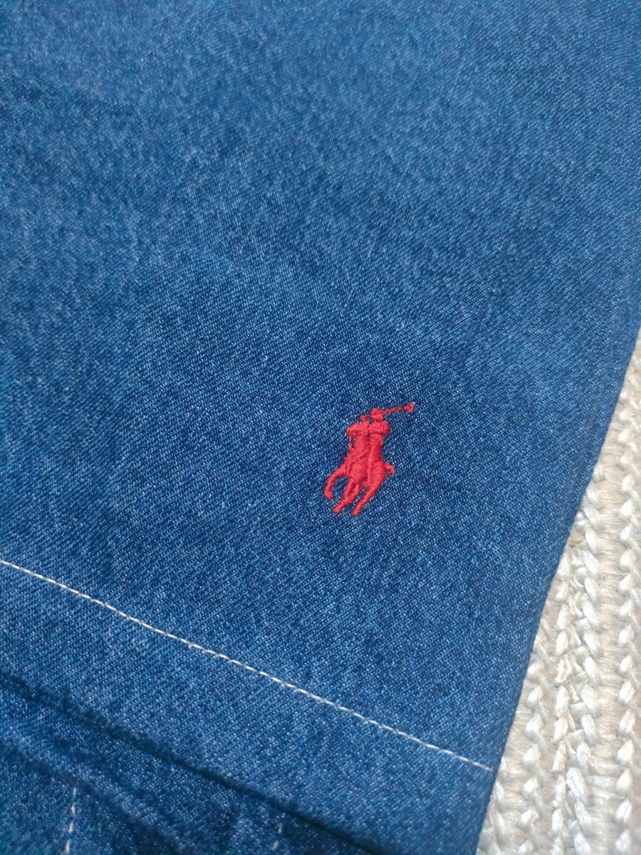 新品 未使用 Polo Ralph Lauren ポロ ラルフローレン デニム ハーフエプロン インディゴ エプロン 男女兼用_画像3