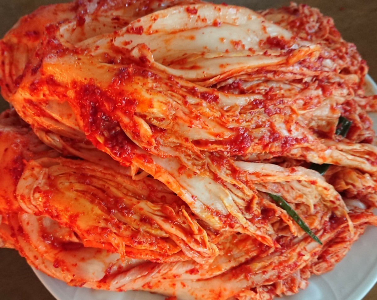 [ genuine. taste & own made ] ultra . Chinese cabbage kimchi 500g +bchu( garlic chive ) kimchi 200g