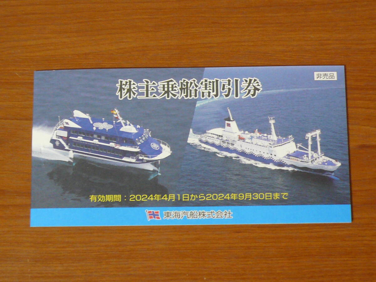 【即決】東海汽船 株主乗船割引券 株主優待 10枚 2024年9月30日までの画像1