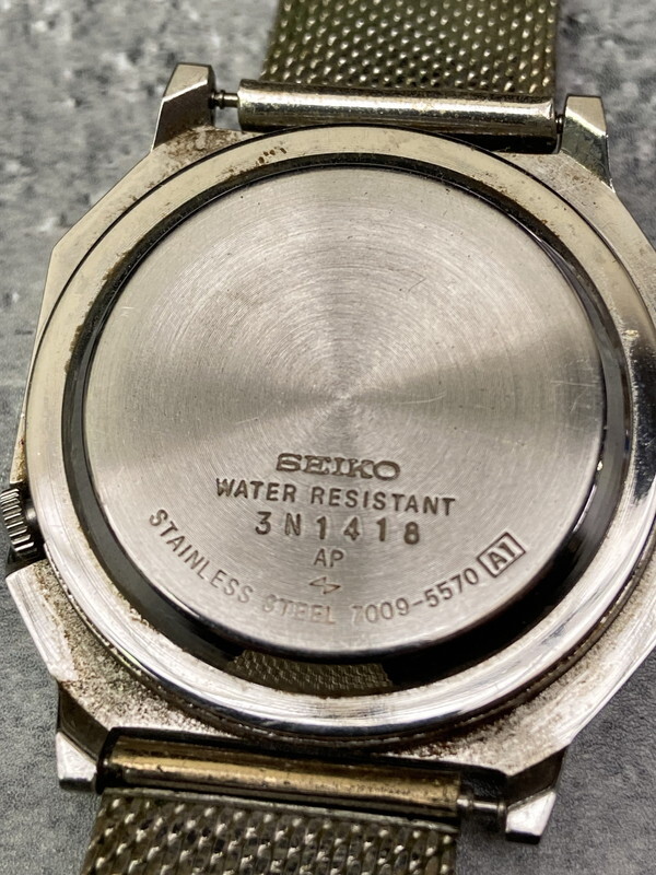 S-115◆1円～◆稼動品 SEIKO 5 セイコー5 メンズ腕時計 デイデイト 自動巻き 機械式 スクエア_画像3