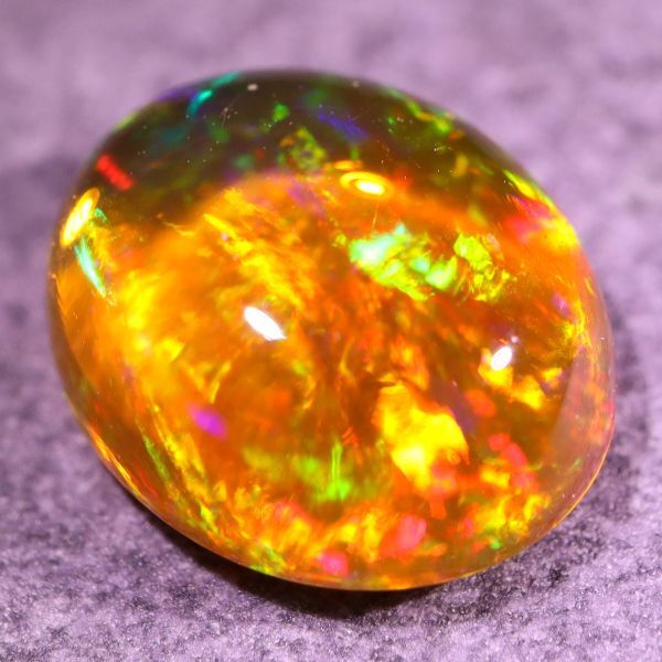 天然ファイアオパール メキシコ産 1.350ct 欧泊 宝石 ジュエリー 遊色 ファイヤーオパール 天然 墨西哥 loose jewelry fire opal_画像2