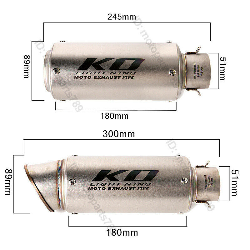 KO Lightning / 245mm/300mm フルエキゾースト マフラー / ヤマハ MT-09 / MT-09A（ 1RC / 2DR / BS2 ）2014-2020_画像6