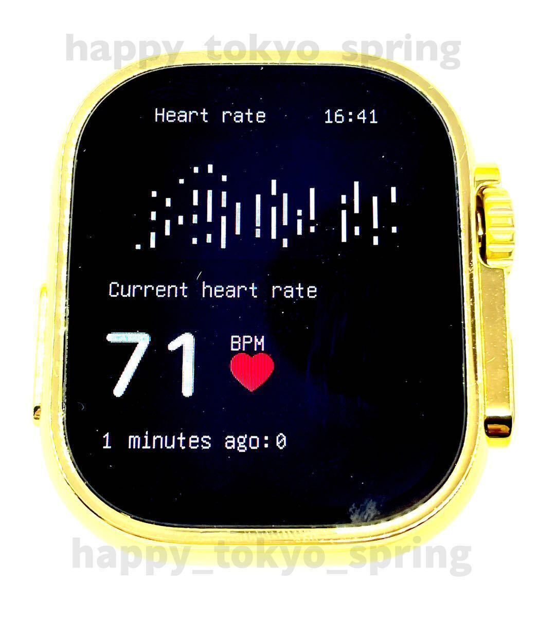 新品 HK9 Ultra Gold Edition 2.19インチ 大画面 S9 スマートウォッチ 通話 音楽 多機能 健康 スポーツ 血中酸素 血圧 Watch9 代替品.の画像6