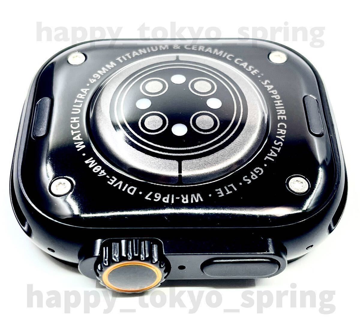 新品 HK9 Ultra Black Edition 2.19インチ 大画面 S9 スマートウォッチ 通話 音楽 多機能 健康 血中酸素 血圧 Apple Watch9 代替品.の画像7