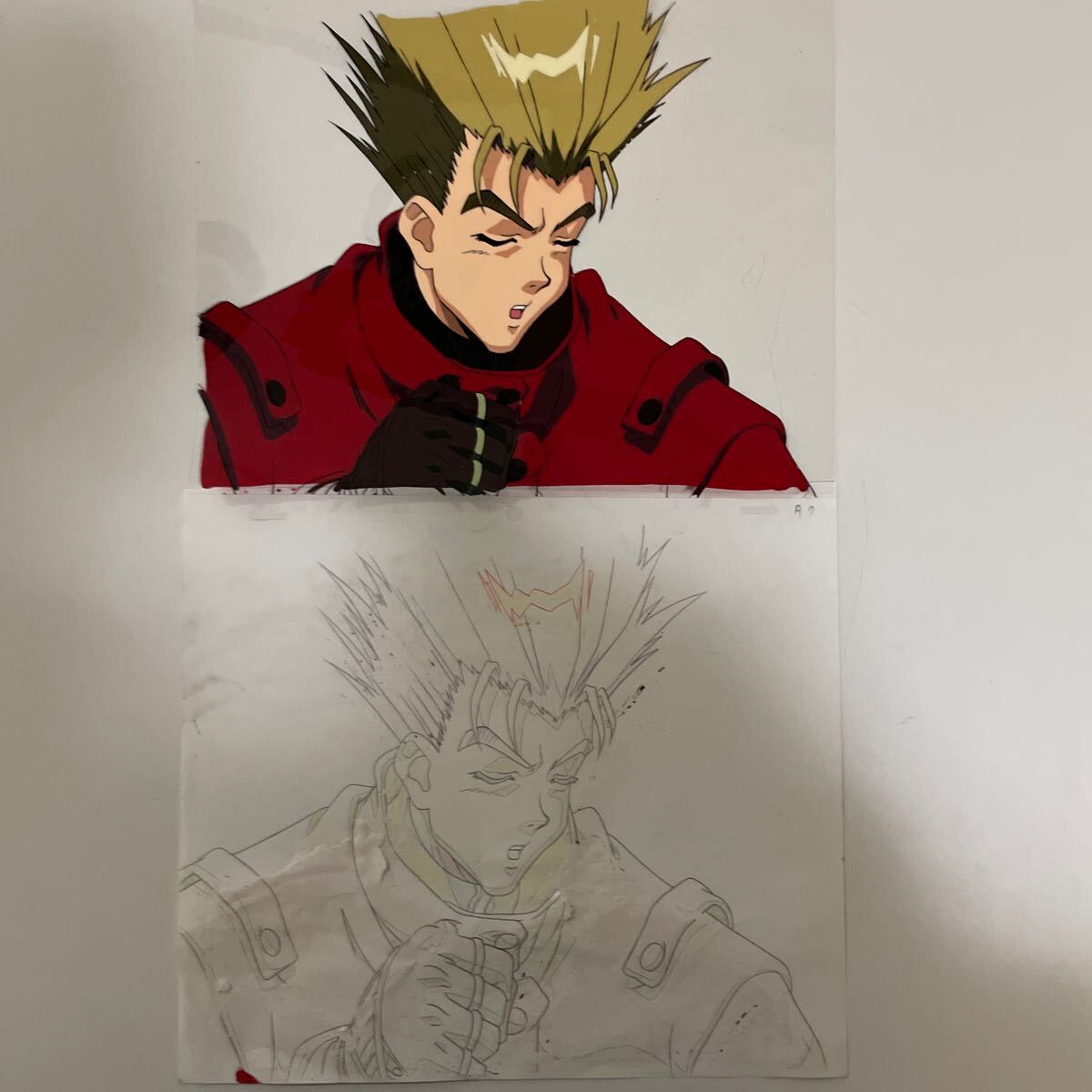トライガン セル画 + 原画(ダメージ有り) 愛と平和を語る トライガン セル画 + 原画(ダメージ有り) 愛と平和を語る