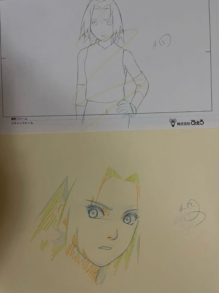 NARUTO サクラ 原画14枚セット(ヒキとアップの7カット) ナルトの画像6