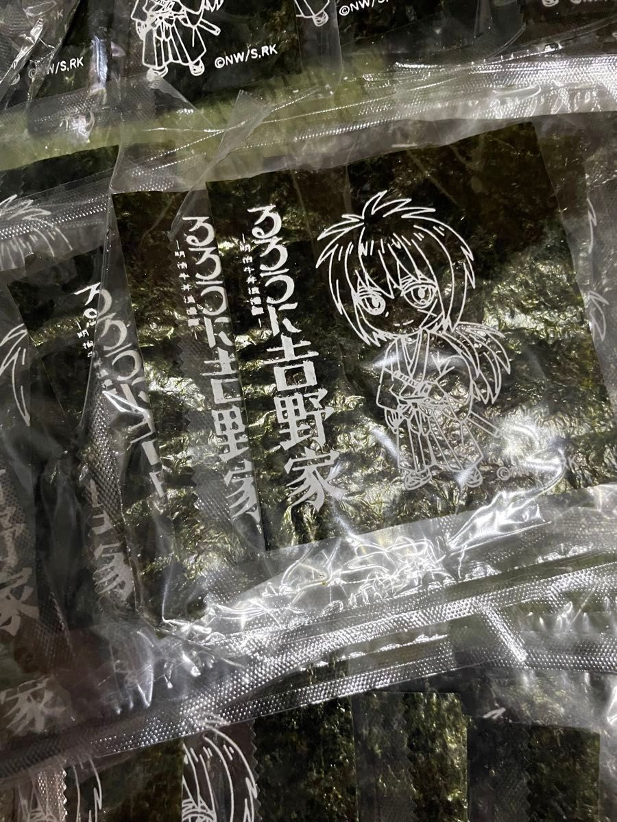 るろうに剣心　明治剣客浪漫譚　吉野家　るろうに吉野家　明治吉野家浪漫譚　緋村剣心　海苔　のり　約35枚