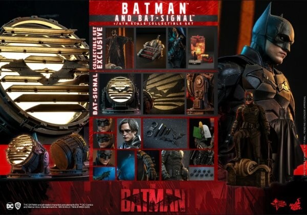 ホットトイズ MMS641 THE BATMAN- ザ・ バットマン＆バットシグナル DX ボーナス付　新品未開封 (検 inart Joker ジョーカー )Hottoys