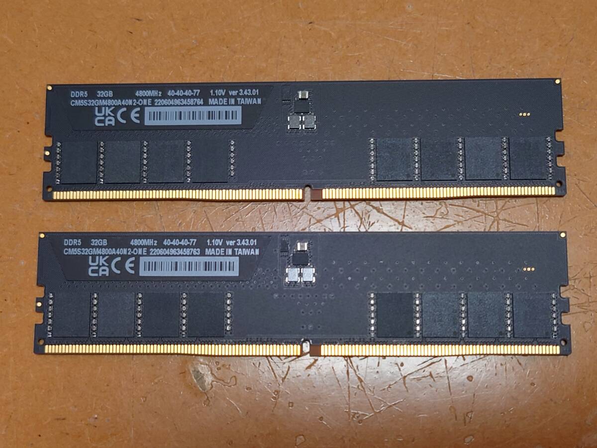 CORSAIR DDR5 64GB 4800MT/s CL40_画像1