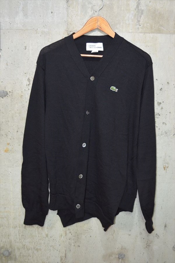 コムデ ギャルソン シャツ COMMEdesGARCONS SHIRT　ラコステ　LACOSTE　捻じれ　ウールニット　カーディガン　L　FL-N001 D5209_画像2