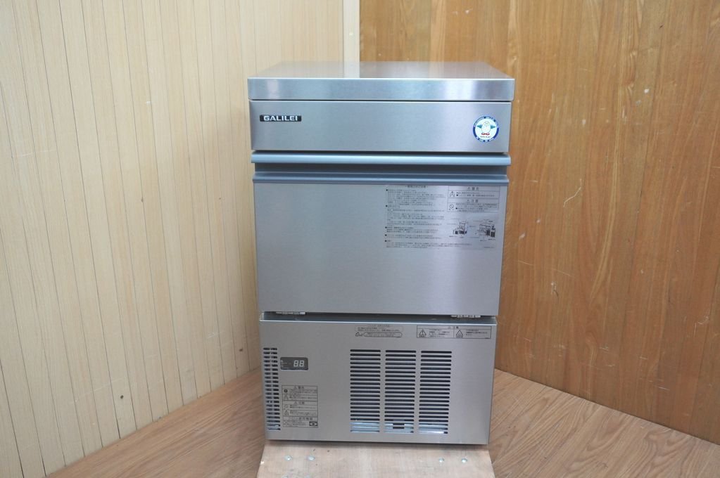 24-0228-1☆美品☆ GALILEI フクシマガリレイ 業務用 製氷機 FIC-A35KT5 キューブアイス アンダーカウンタータイプ 23年製