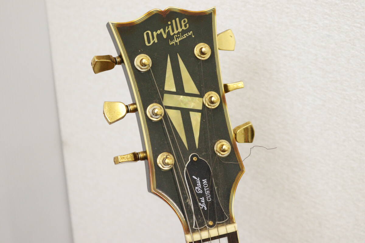 【引取可/福岡市博多区】 ジャンク品/要修理品 Orville by Gibson オービル・バイ・ギブソン レスポールカスタム エレキギター 1I831の画像2