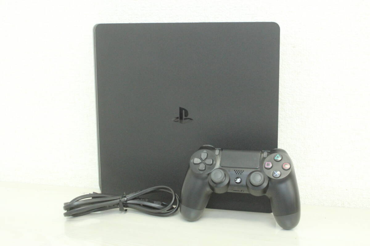 ディスク読み込み確認 SONY CUH-2000A PS4 プレイステーション4 本体 500GB ジェットブラック 本体/コントローラー/電源ケーブル 1J110_画像1