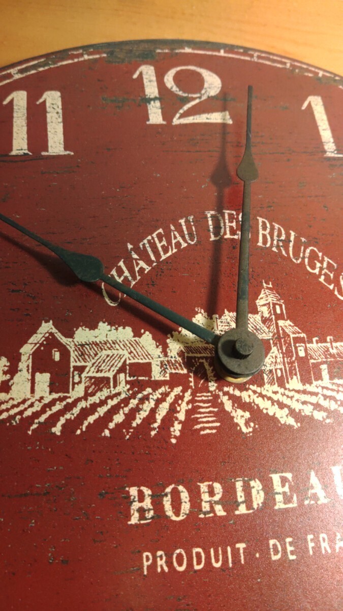 グランシュマン grand-chemin アンティーク風 壁掛け時計 ムーブメント補修歴あり 直径約31cm  動作良好 シャトー・デ・ブルージュの画像2