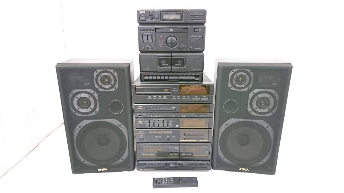 【ジャンク品】AIWA アイワ SANYO 三洋電機 オーディオ機器 おまとめセット/PH-J5/DX-S111/CX-S111/SX-S111/コンポ/音楽/F-05AK031902の画像1