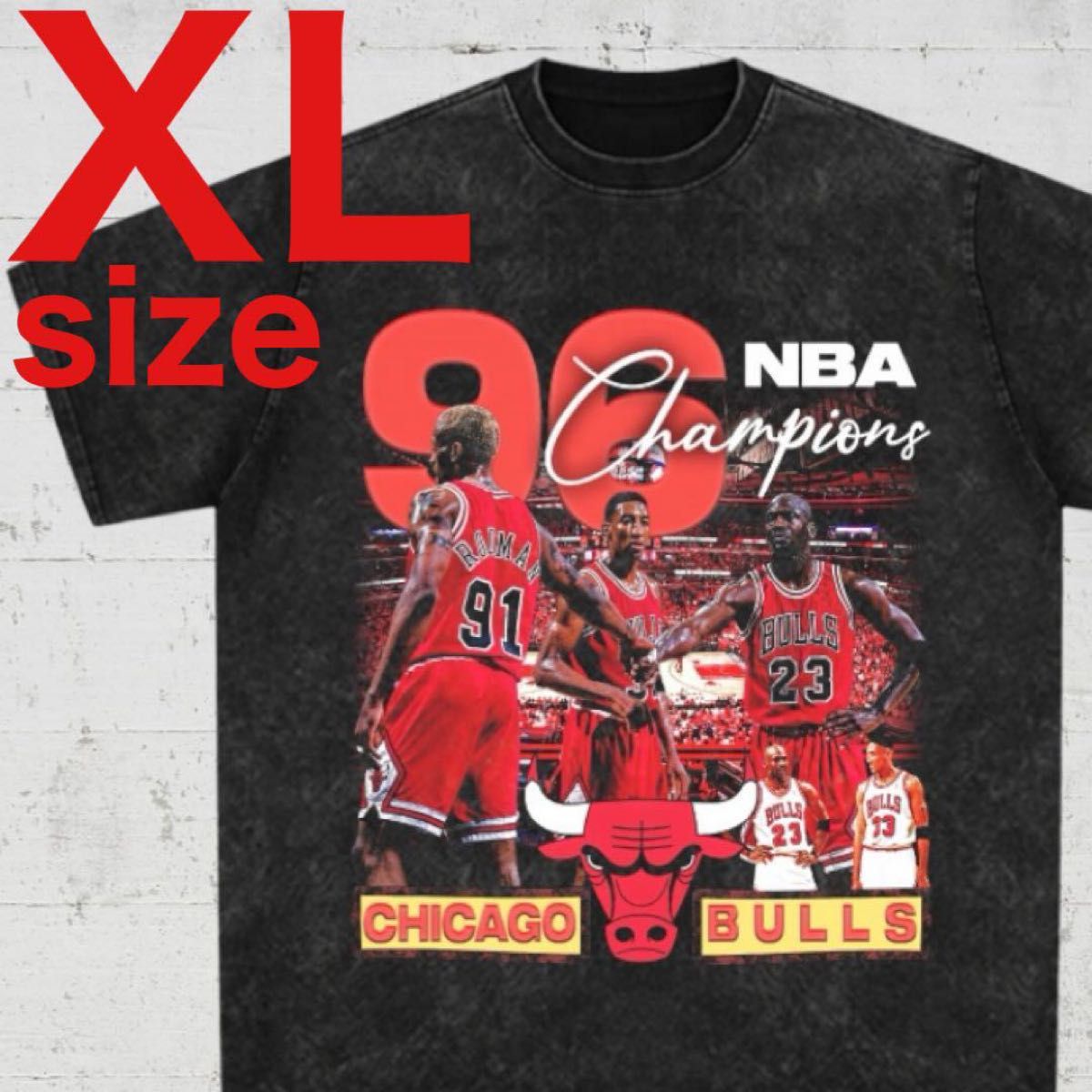 バッファロー　CHICAGO　BULLS　JORDAN　ロンT　ブラック　XL