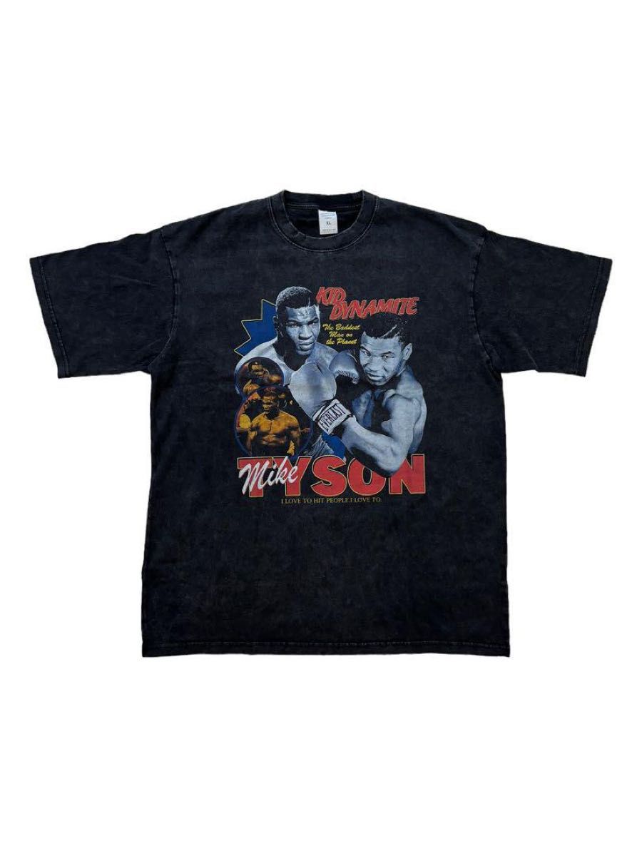 【希少】マイク・タイソン　Mike Tyson　ラップ　Tシャツ　ブラック　XL