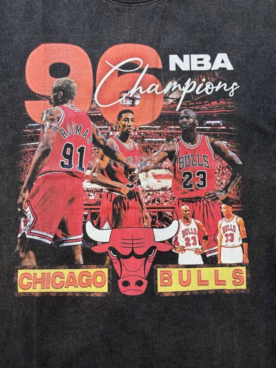 バッファロー　CHICAGO　BULLS　JORDAN　ロンT　ブラック　XL