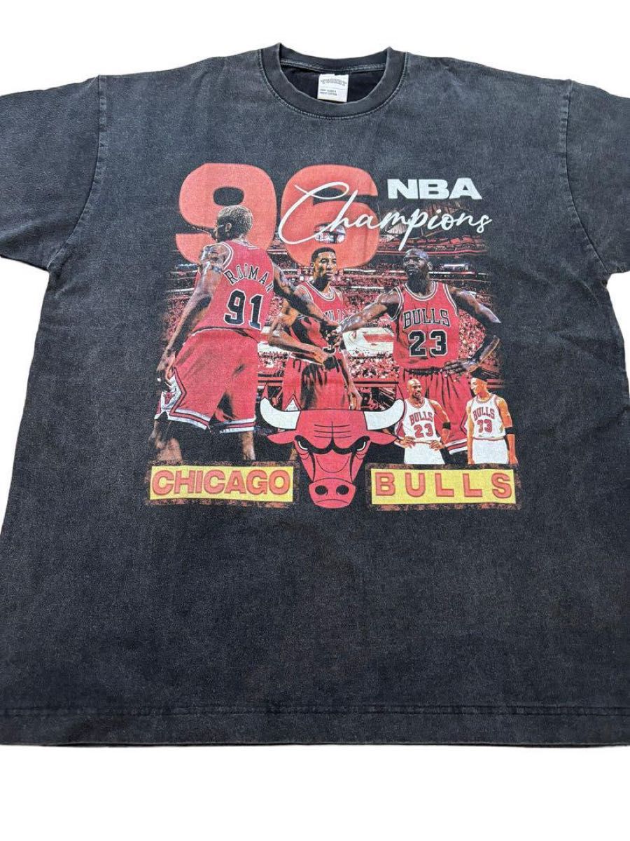 バッファロー　CHICAGO　BULLS　JORDAN　ロンT　ブラック　XL