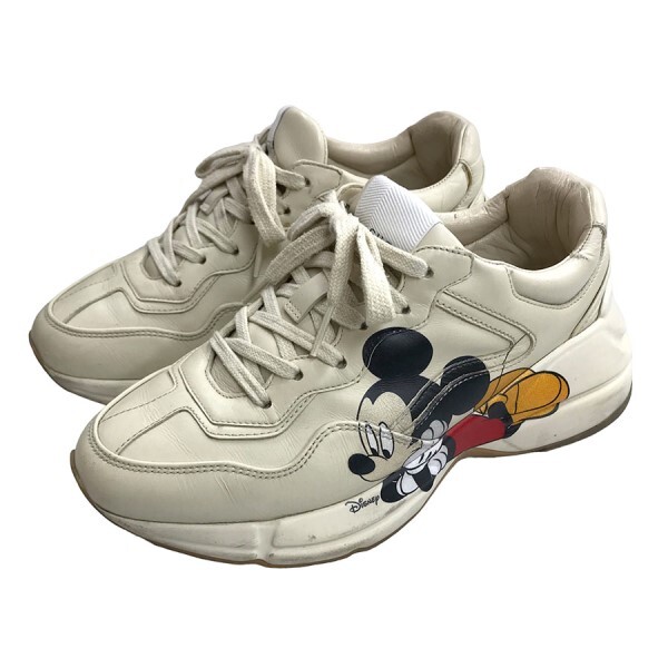 四条）　GUCCI × Disney　グッチ ディズニー　Rhyton Mickey Mouse Sneaker Bone ダッドスニーカー　8061000184376　C16_画像1