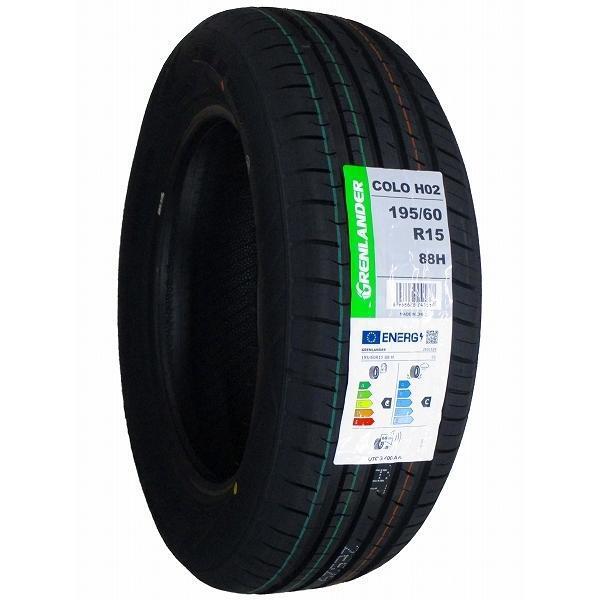 4本セット 195/60R15 88H 2023年製造 新品サマータイヤ GRENLANDER COLO H02 送料無料 195/60/15_画像3