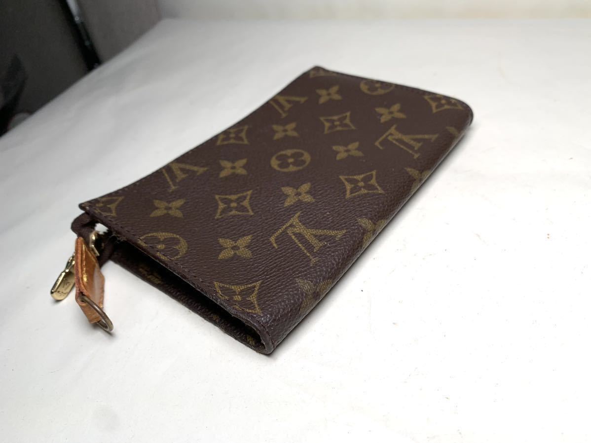 304 美品 1円　LOUIS VUITTON LV 小物入れ ルイ ヴィトン モノグラム 付属ポーチ gm バケット PM ポーチ M42238 ブラウン 茶 レディ_画像8