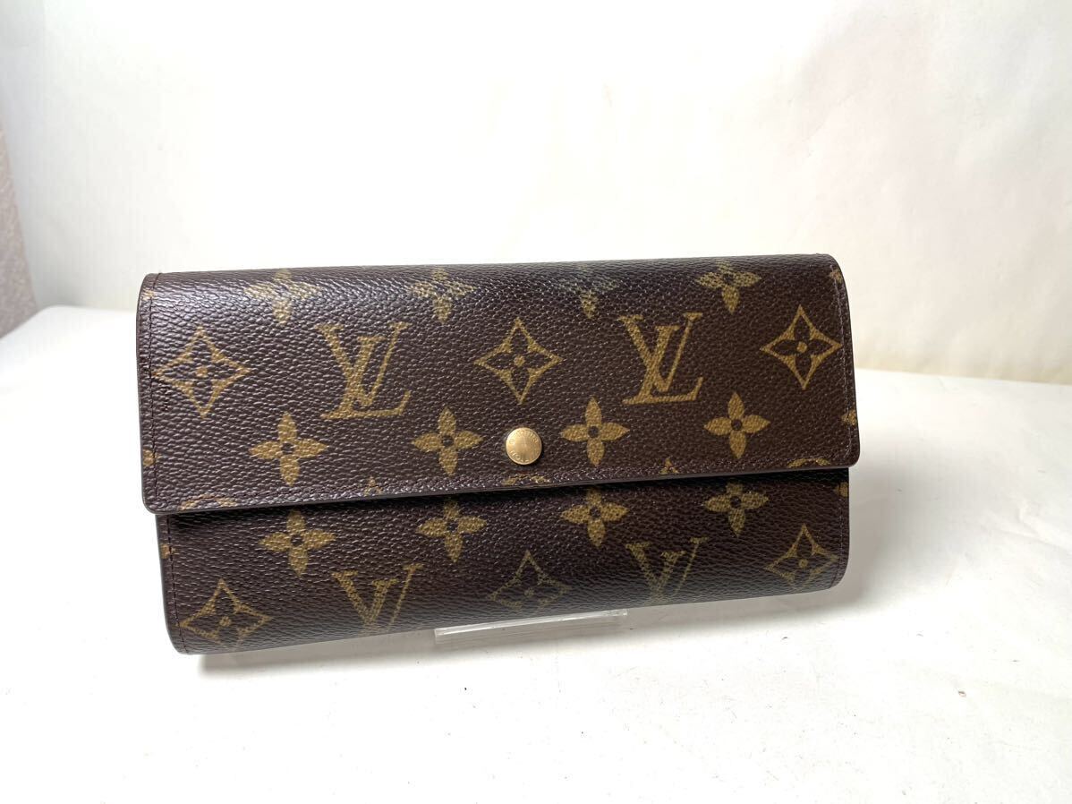 345 美品　1 円 LOUIS VUITTON ルイヴィトン モノグラム 長財布 二つ折り 小銭 札入れ ポルトフォイユ サラ 財布 メンズ レディ_画像1