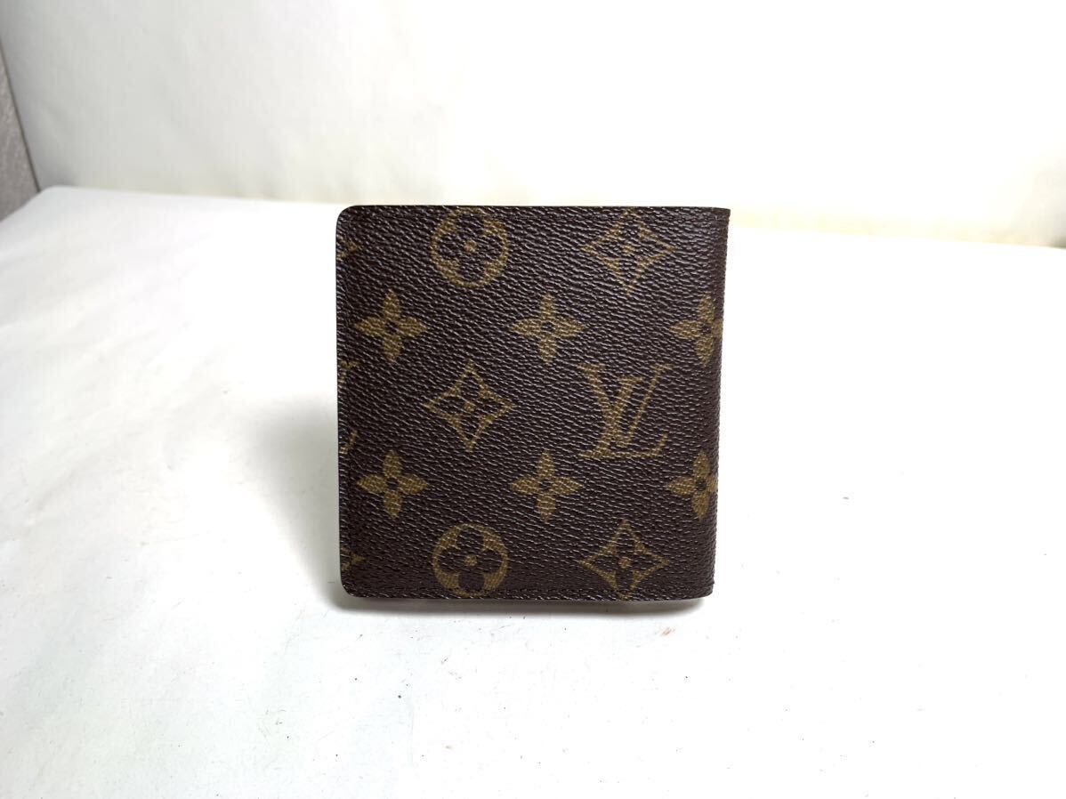 398 美品 1円　LOUIS VUITTON ルイヴィトン ミュルティブル モノグラム マルコ 二つ折 財布 ウォレット メンズ 札入 ポルトフォイユ_画像2