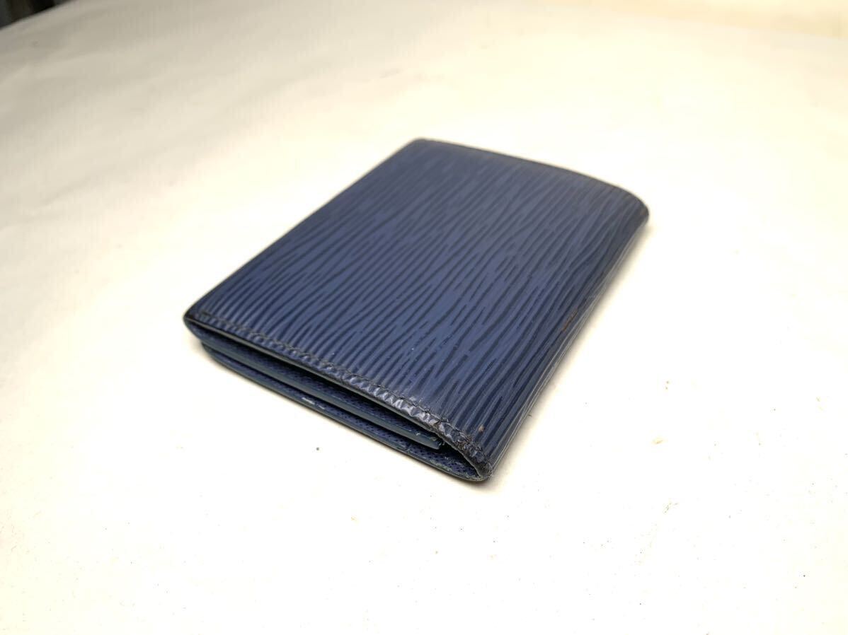 1円 ■ LOUIS VUITTON ルイヴィトン M60652 エピ アンヴェロップ カルトドゥヴィジット カードケース 名刺入れ ブルー系の画像4