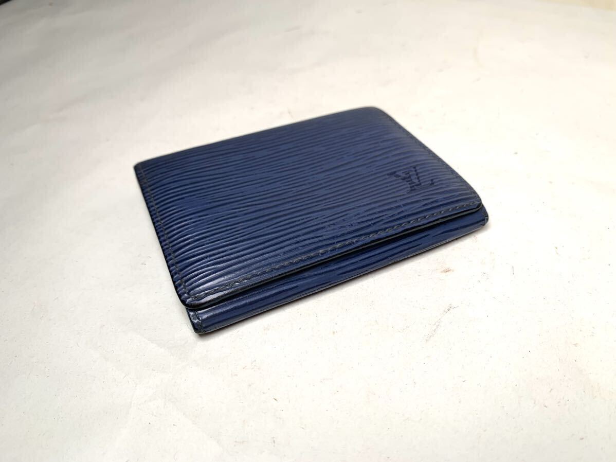 1円 ■ LOUIS VUITTON ルイヴィトン M60652 エピ アンヴェロップ カルトドゥヴィジット カードケース 名刺入れ ブルー系の画像6