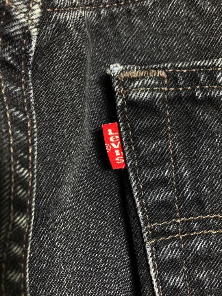 90s USA製 リーバイス ゴールデンサイズ 真黒 501 ブラックデニム パンツ ジーンズ ジーパン gパン 先染め アメリカ製 levi's ビンテージ_画像6