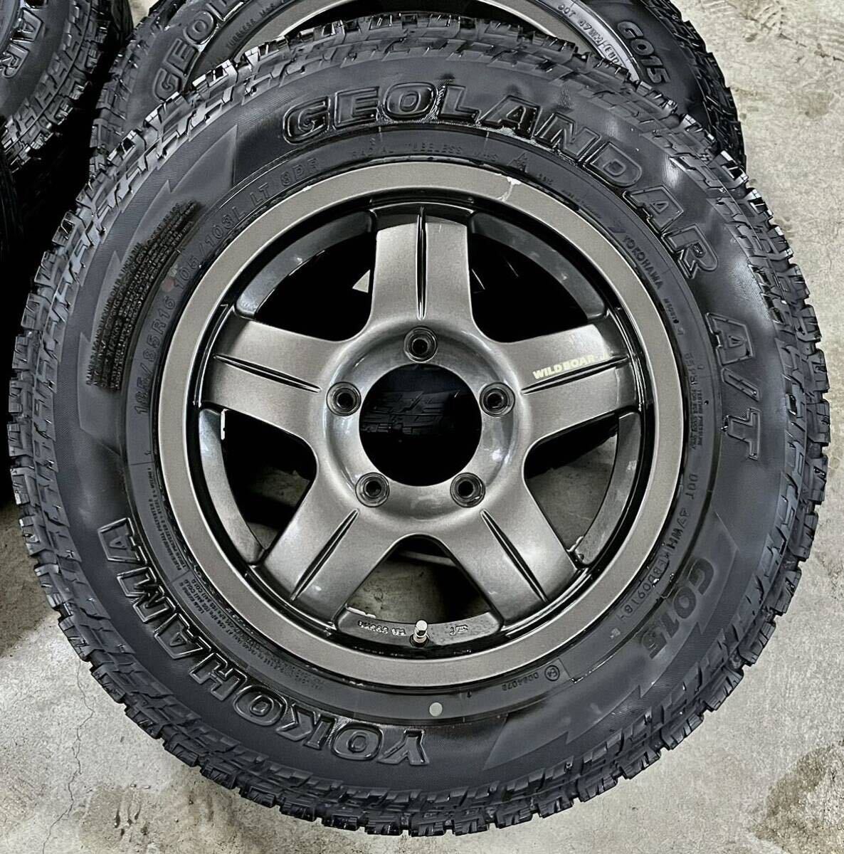 JB23W ジムニー APIO製 WILD BOAR-J 16x5.5 5穴 ヨコハマ ジオランダー A/T G015 185/85R16 _画像5