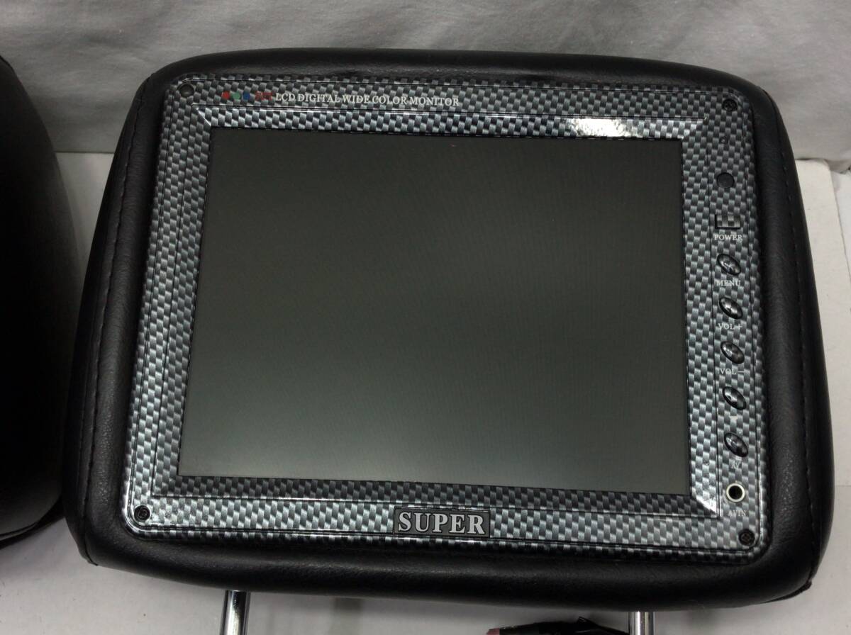 TFT LCD 液晶モニター ヘッドレストモニター ブラック 動作未確認 240320の画像2