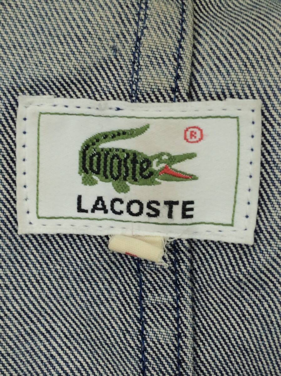 LACOSTE ラコステ デニムジャケット ロング丈 ブルー 5 Lサイズ相当 メンズ 24032002_画像6