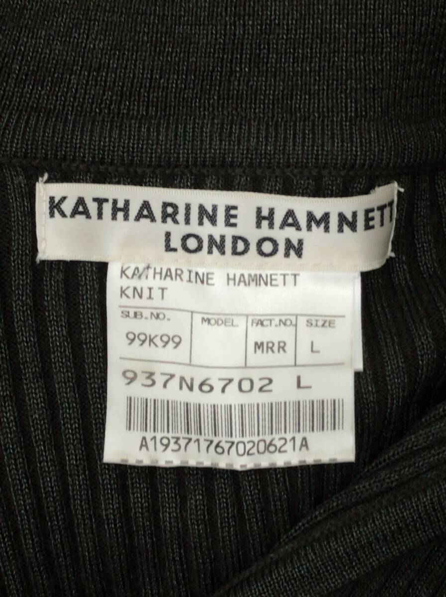 KATHERINE HAMNETT LONDON キャサリンハムネットロンドン 薄手 ニット グリーン L メンズ 24032702_画像4