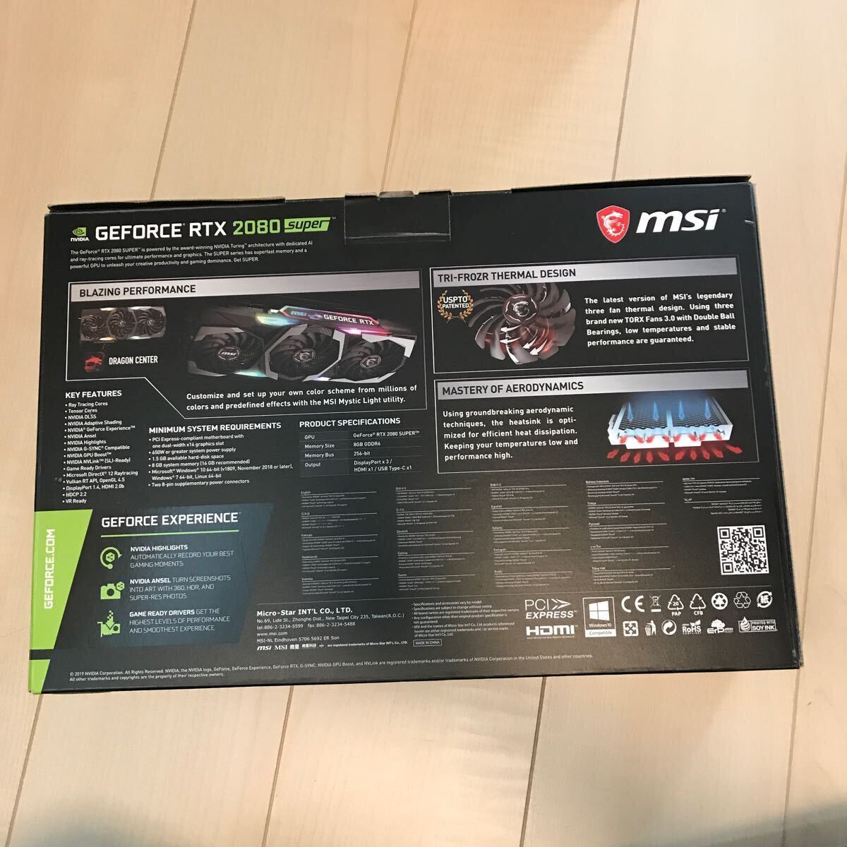 MSI GeForce RTX 2080 SUPER GAMING TRIO グラフィックボード　パソコン_画像2