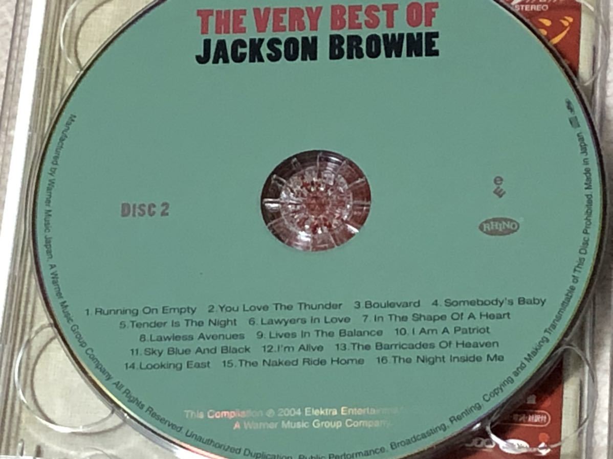 jackson browne / the very best of jackson browne 国内盤 帯付 2枚組 ベスト盤 全32曲 検索 Graham Parker bob dylan Bruce Springsteen_画像6