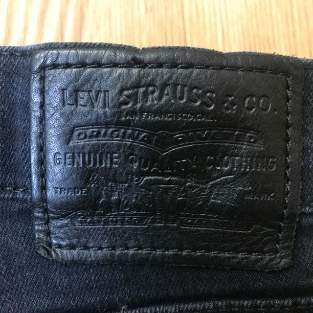 SUPER SKINNY トルコ製 リーバイス スキニーパンツ ブラックデニム Levi's メンズS～Mサイズ程 ジーパン 古着 e24031541_画像5