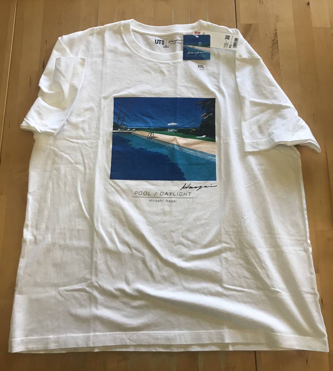 新品 ユニクロ Hiroshi Nagai Tシャツ 白 ホワイト XXLサイズ 永井博 UT UNIQLO シティポップ 大瀧詠一 POOL / DAYLIGHT