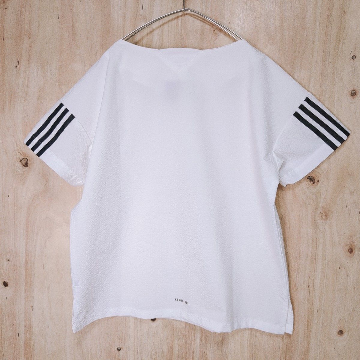 adidas　アディダス　Ｔシャツ　ポンチョ風　スリーライン　M