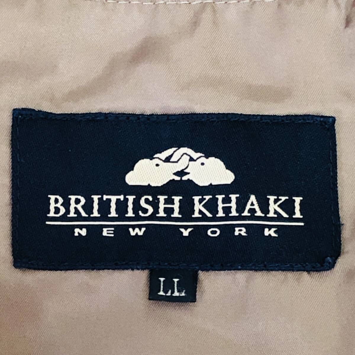 a03864 BRITISH KHAKI ブリティッシュカーキ ジャケット 長袖 センターベント 薄手 LL ブラウン メンズ ベーシックカジュアルスタイル_画像9