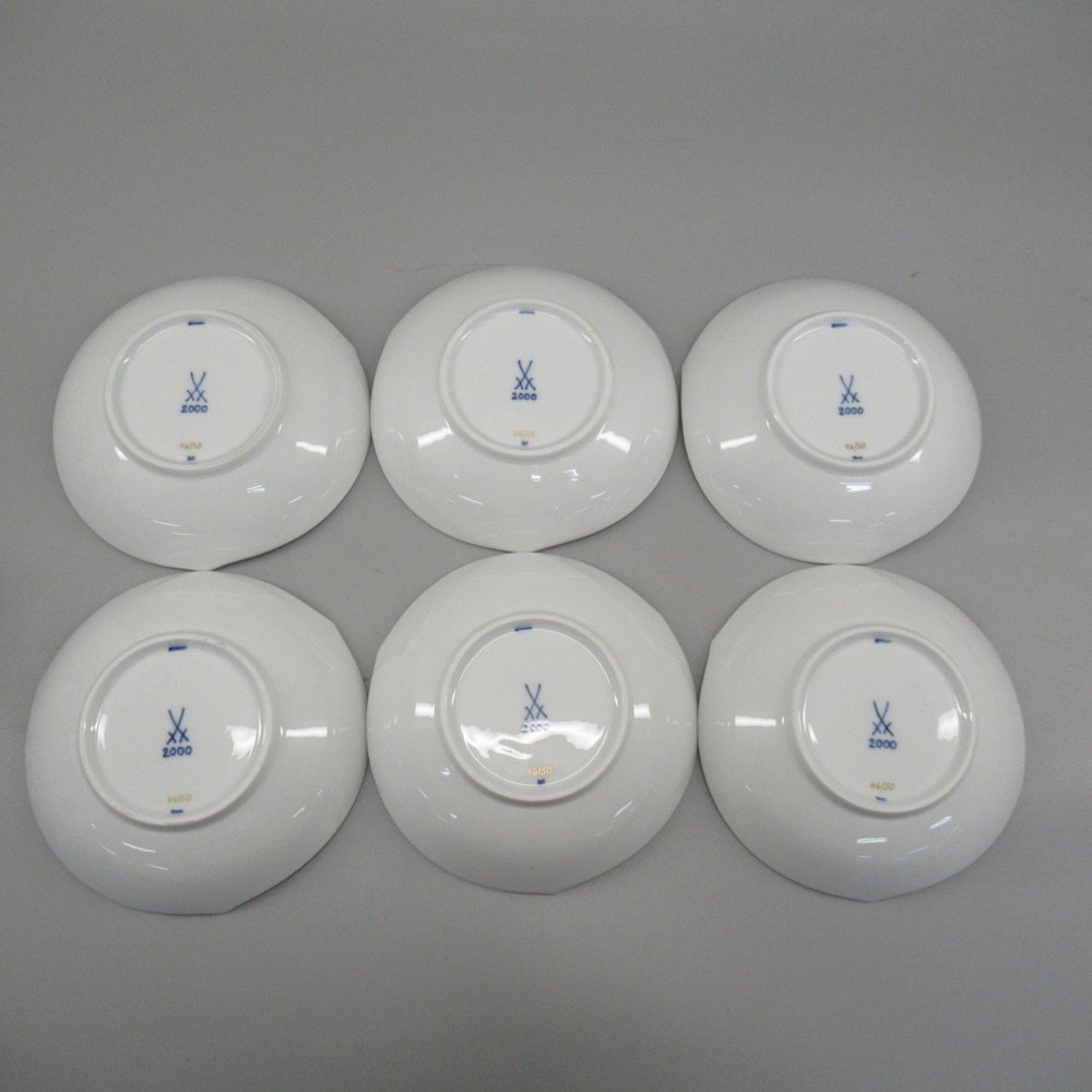 1円～ Meissen マイセン ロビニエ（アカシア） カップ＆ソーサー 計6客 陶器 テーブルウェア 食器 308-2545124【O商品】_画像8