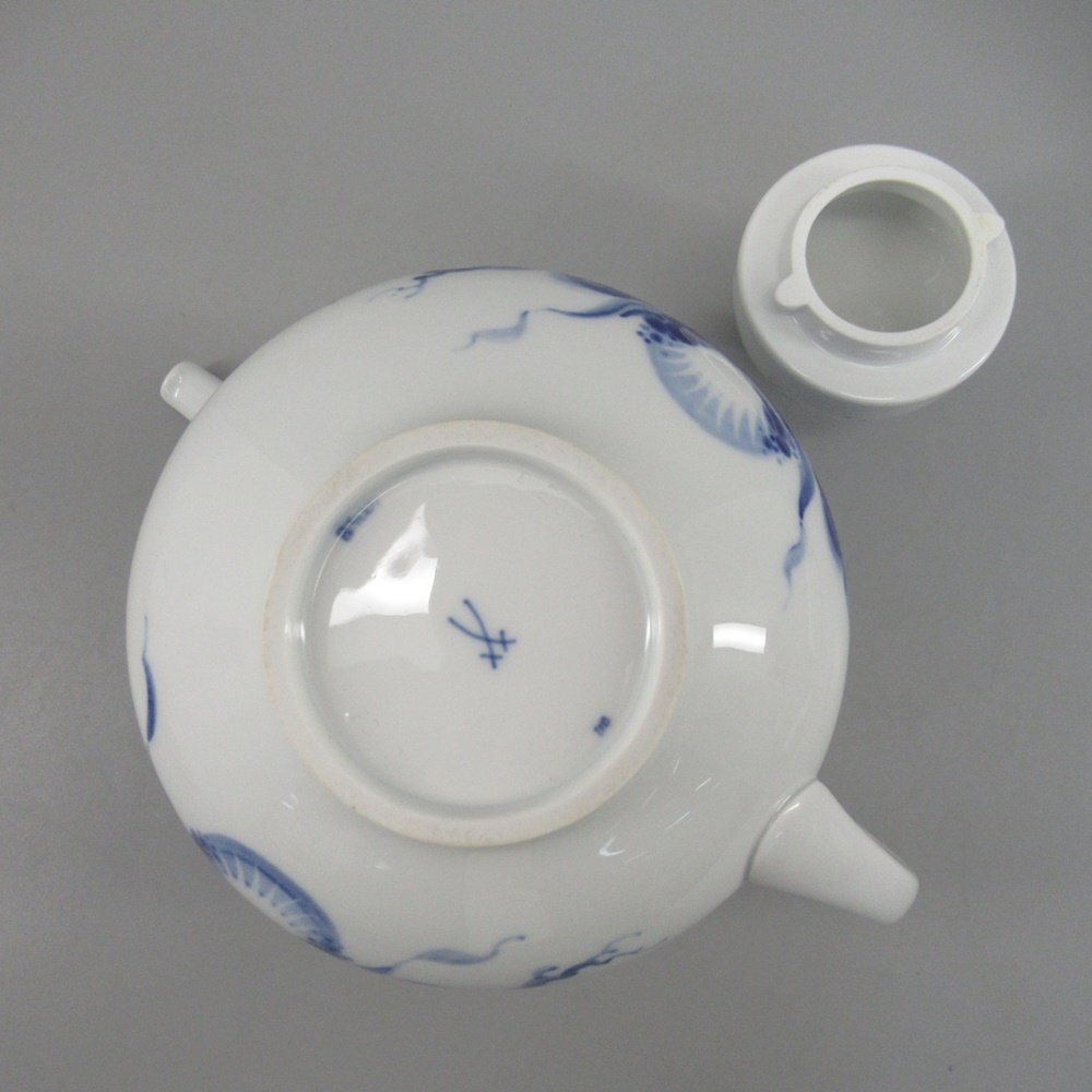 1円～ Meissen マイセン ブルーオーキッド ポット・シュガー・クリーマー 4点 食器 245-2586454【O商品】_画像4