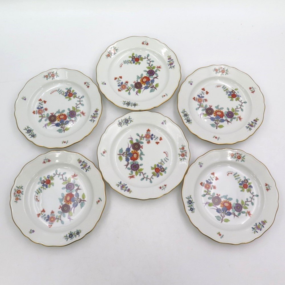 1円～ Meissen マイセン シノワズリ 柿右衛門様式 約18cm プレート 計6点 y136-2588537【Y商品】_画像2